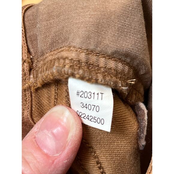 Spanx Women's Size Medium Brown Stretch Twill Straight Leg Pants - Picture 2 of 9